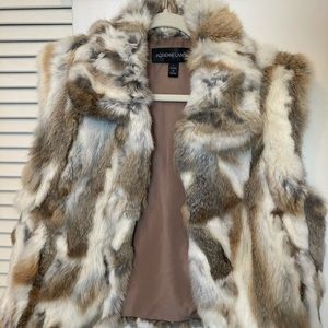 ADRIENNE LANDAU FUR VEST JACKET